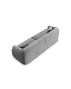 Canapé Modulaire Velours Talia 4 Places Gris - 255x90x70 cm