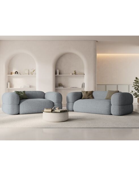 Canapé Lony 2 Places Gris - 180x100x68 cm