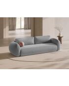 Canapé Convertible Avec Coffre De Rangement Kora 3 Places Gris Clair - 262x105x88 cm