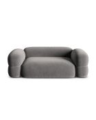 Lony 3-Sitzer-Sofa aus grauem Samt, 210 x 100 x 68 cm