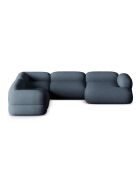 Lony 5-zits modulaire panoramische hoekbank rechts donkerblauw - 345x250x68 cm