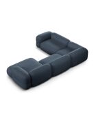 Lony 5-zits modulaire panoramische hoekbank rechts donkerblauw - 345x250x68 cm