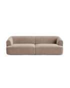 Talia Modulares 4-Sitzer-Sofa aus Samt, dunkelbeige — 255 x 90 x 70 cm