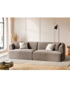 Talia Modulares 4-Sitzer-Sofa aus Samt, dunkelbeige — 255 x 90 x 70 cm