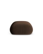Pouf lungo in velluto 1 posto Cioccolato - 95x95x40 cm