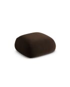 Pouf lungo in velluto 1 posto Cioccolato - 95x95x40 cm