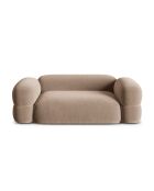 Divano Lony 3 posti in velluto beige scuro - 210x100x68 cm