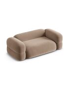 Divano Lony 3 posti in velluto beige scuro - 210x100x68 cm