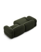 Divano angolare destro in velluto modulare verde a 3 posti Lony - 250x147x68 cm