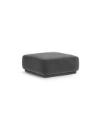 Pouf Jane Velvet 1 Posto Grigio Scuro - 90x90x42 cm