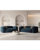 Canapé Velours Lony 2 Places Pétrole Profond - 180x100x68 cm