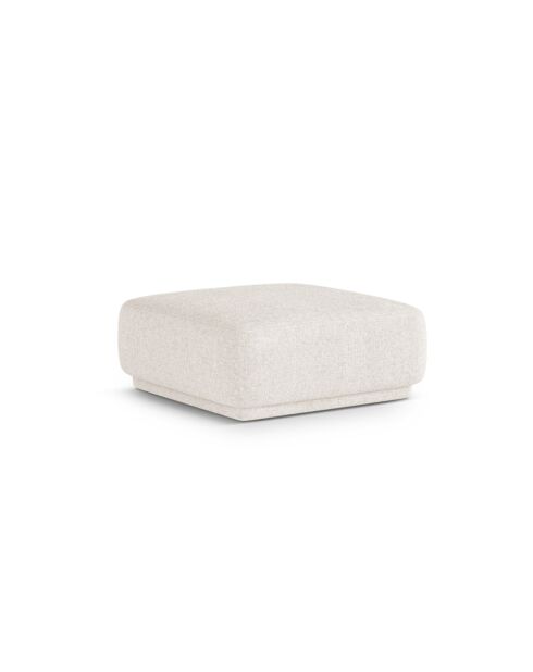 Pouf Jane 1 Place Beige Clair - 90x90x42 cm