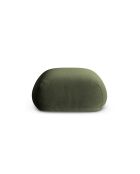 Pouf lungo in velluto a 1 posto verde - 95x95x40 cm