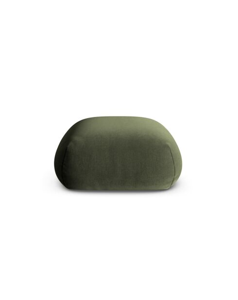 Pouf Velours Lony 1 Place Vert - 95x95x40 cm