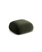 Pouf lungo in velluto a 1 posto verde - 95x95x40 cm