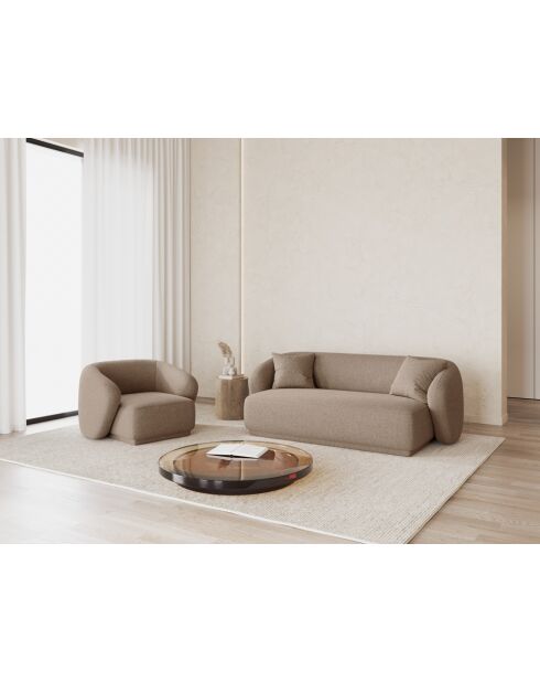 Fauteuil Jane 1 Place Cappuccino - 93x90x74 cm