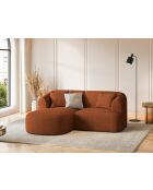 Canapé D'Angle Droit Modulaire Talia 3 Places Brique - 180x156x70 cm