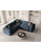 Canapé d'angle symétrique modulable Lony 5 Places Bleu Foncé - 250x250x68 cm