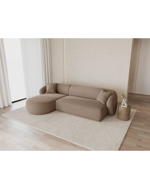 Canapé D'Angle Droit Jane 4 Places Cappuccino - 260x155x74 cm