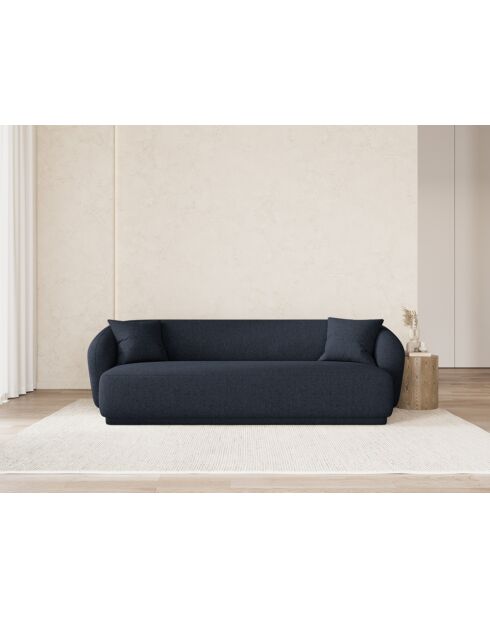 Canapé Jane 3 Places Bleu Marine - 220x93x74 cm