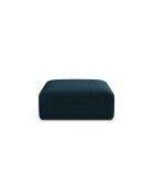 Pouf Velours Talia 1 Place Pétrole Profond - 90x90x40 cm