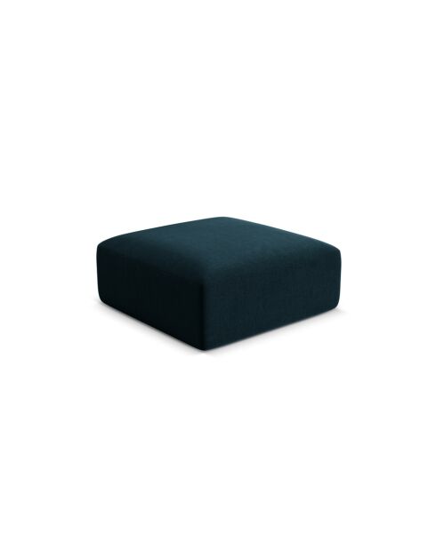 Pouf Velours Talia 1 Place Pétrole Profond - 90x90x40 cm