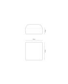 Pouf Talia 1 posto beige chiaro - 90x90x40 cm