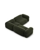Canapé d'angle modulaire symétrique en velours Lony 5 Places Vert - 250x250x68 cm
