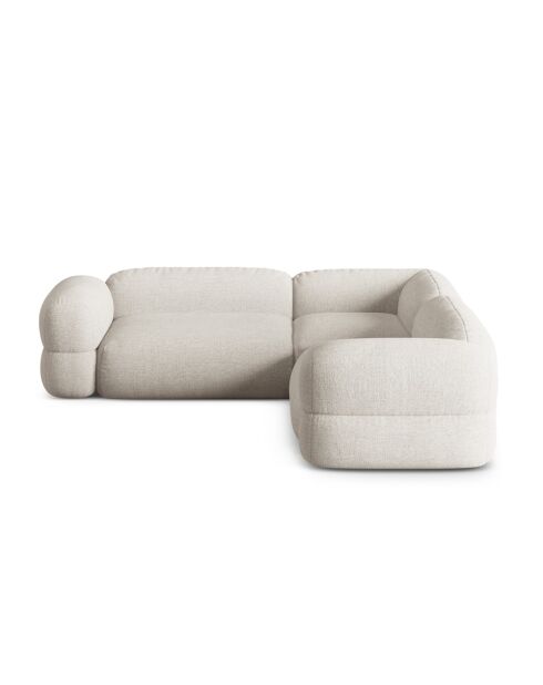 Canapé d'angle symétrique modulable Lony 5 Places Beige - 250x250x68 cm