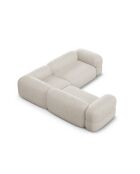 Canapé d'angle symétrique modulable Lony 5 Places Beige - 250x250x68 cm