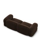 Canapé Modulaire Velours Lony 4 Places Chocolat - 250x100x68 cm