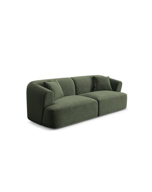 Canapé Modulaire Velours Talia 3 Places Vert - 220x90x70 cm