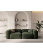 Lony Modulares 4-Sitzer-Sofa aus grünem Samt, 250 x 100 x 68 cm
