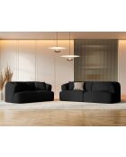 Canapé Modulaire Talia 3 Places Noir - 220x90x70 cm