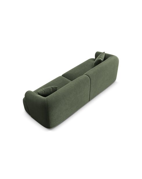 Canapé Modulaire Velours Talia 4 Places Vert - 255x90x70 cm
