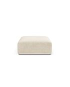 Pouf Velours Talia 1 Place Beige Clair - 90x90x40 cm
