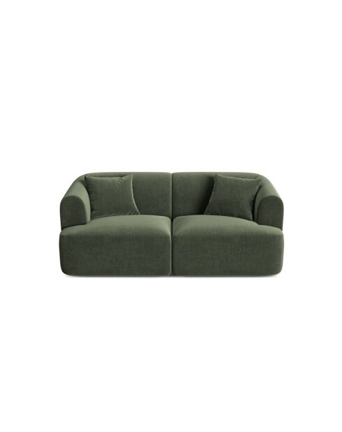 Talia Modulares 2-Sitzer-Sofa aus grünem Samt, 180 x 90 x 70 cm