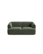 Canapé Modulaire Velours Talia 2 Places Vert - 180x90x70 cm