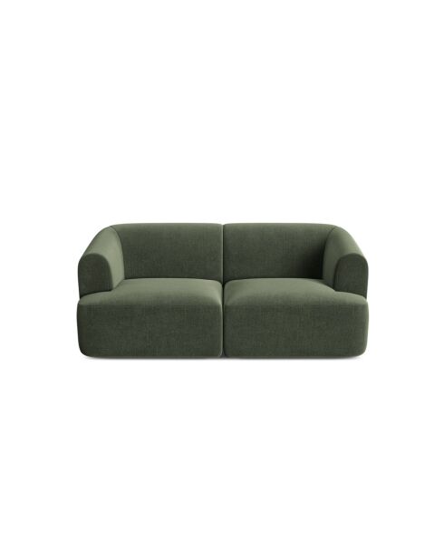 Talia Modulares 2-Sitzer-Sofa aus grünem Samt, 180 x 90 x 70 cm