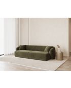 Canapé Velours Jane 4 Places Vert - 246x93x74 cm