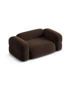 Canapé Velours Lony 2 Places Chocolat - 180x100x68 cm