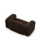 Canapé Velours Lony 2 Places Chocolat - 180x100x68 cm