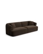 Canapé Modulaire Velours Talia 4 Places Chocolat - 255x90x70 cm