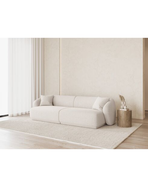Canapé Jane 4 Places Beige Clair - 246x93x74 cm
