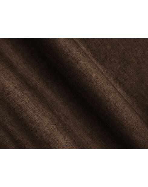 Canapé d'angle modulaire symétrique en velours Lony 5 Places Chocolat - 250x250x68 cm