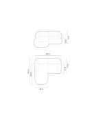 Canapé D'Angle Gauche Velours Modulable Talia 3 Places Vert - 180x156x70 cm