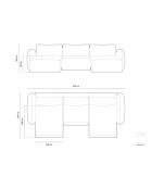 Divano angolare reversibile con contenitore Brick - 362x149x88 cm