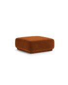 Pouf 1 posto in velluto giallo terracotta - 90x90x42 cm