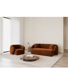 Jane Velvet 2-zitsbank in terracotta - 180x93x74 cm