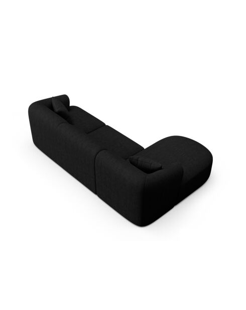 Talia 4-zits zwarte modulaire hoekbank rechts - 256x156x70 cm